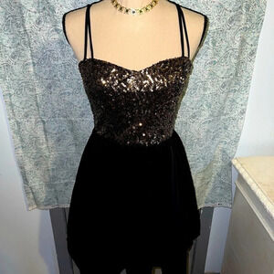 GOLD and black prom dress